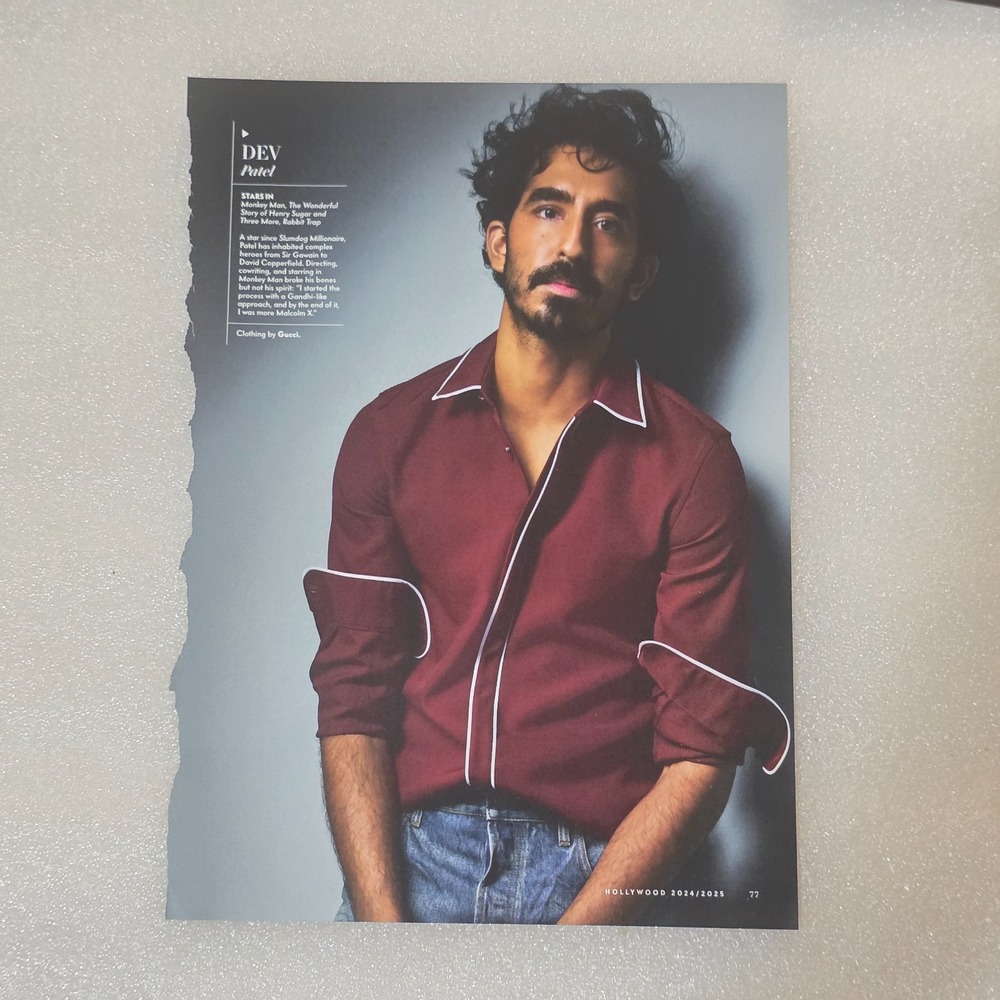 Dev Patel Monkey Man Vanity Fair Hollywood 2024 2025 Magazine Clipping Art